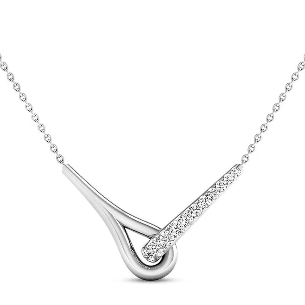 Love + Be Loved Diamond Necklace 1/10 ct tw Sterling Silver 18" with box